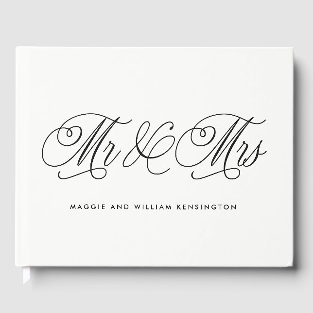 M. et Mme EDITABLE COULEUR Mariage Livre d'invités (Recto)
