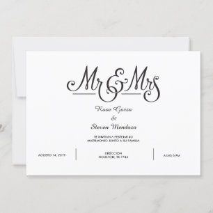 M. ET MME ELEGANT INVITATION