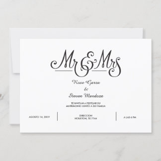 M. ET MME ELEGANT INVITATION