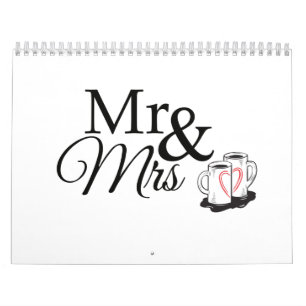 M. et Mme Love calendrier mural de 12 mois