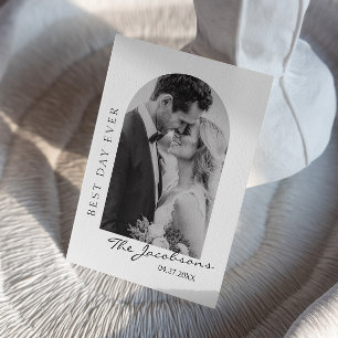 M. et Mme Mariage de photos Carte de remerciements