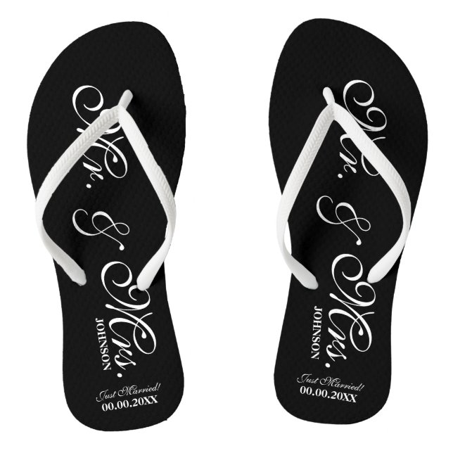 M. et Mme mariage tongs pour marié et marié (Semelle)
