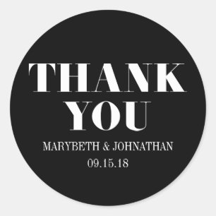 M. et Mme Modern Bold Mariage Sticker