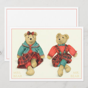 M. ET Mme OURSON 13x19 cm Carte Plate
