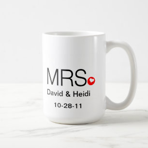M. et Mme personnalisés Wedding Mug