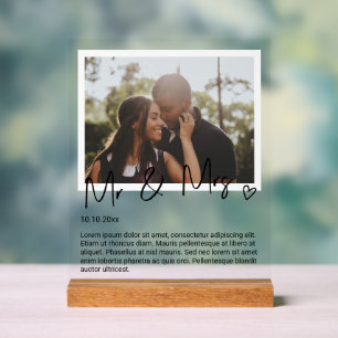 M. et Mme Photo et Mariage personnalisé