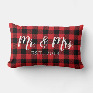 M. et Mme Script Coussin Mariage établi