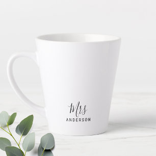 M. et Mme. Script moderne Mug en latte personnali