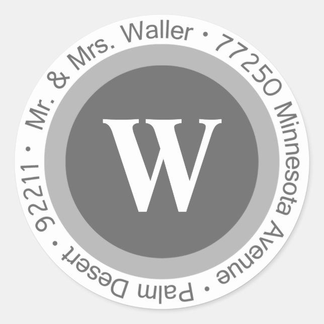 M. Et Mme Waller Étiquette de adresse Personnalisé (Devant)