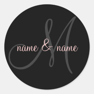 M étiquette monogramme - personnalisation