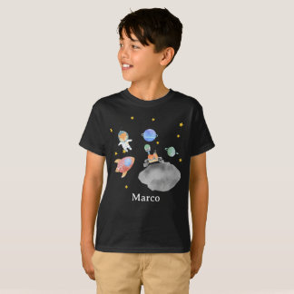 M. Fox Astronaut dans la Galaxy Boy T-Shirt Custom