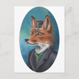 M. Fox Carte postale Animal Carte postale Fox Art