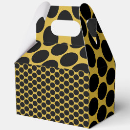 M Gold mit Black Dot Style Gable 5x3x6.5 Geschenkschachtel