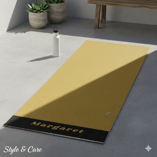 M Gold Yoga Moderner Matte mit Ihrem Namen im Stil