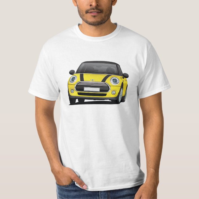 M Hatch Cooper S (F56) gelb - schwarz T-Shirt (Vorderseite)