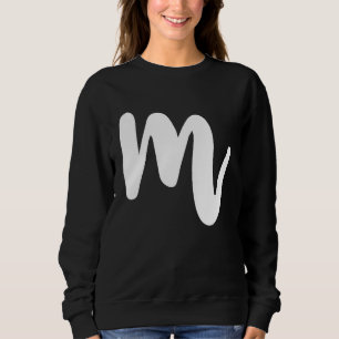 M Hauptstadt Letter Cool Initials ABC Sweatshirt