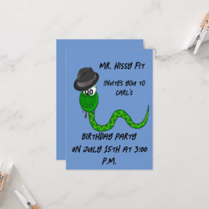 M. Hissy Fit Snake Invitation Anniversaire