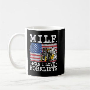 M.I.L.F. Man I Liebe Gabelstapler American Flag Fo Kaffeetasse