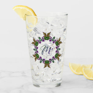 M Initial Unique & Bizarre Boho Blume Hübsch Glas