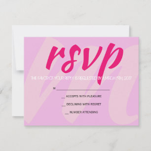 M INITIALS Bar Bat Mitzvah Antwortkarte RSVP Karte