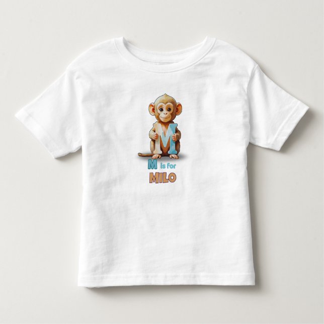 M is for Milo - Custom Toddler Shirt (Vorderseite)