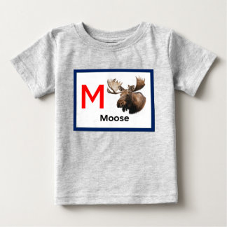 M ist für Elch Baby T-shirt