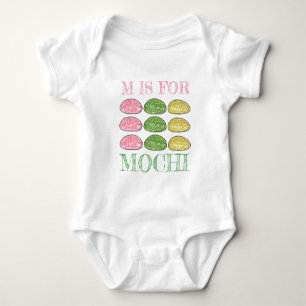 M ist für Mochi Japanischer Neujahrskuchen Baby Strampler
