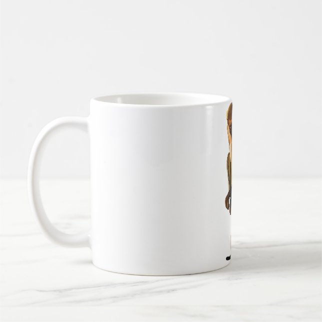 M ist für Mona Monkey Kaffeetasse (Links)