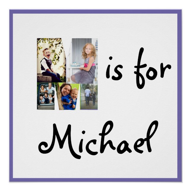 M ist für Name Poster (Vorderseite)
