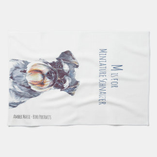 M ist für Zwergschnauzer Handtuch