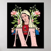 M Mary Jungfrau Heiliges Herz Jesus Religiöse Cath