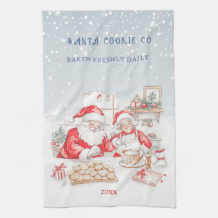 M. & Mme Claus Cookies de Noël Serviettes de cuisi