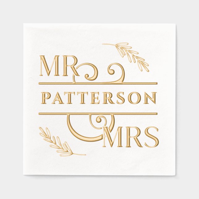 M. & Mme Elegant Mariage Floral (Recto)