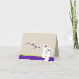 M. & Mme Flip Flops Carte de remerciements de mari