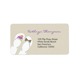 M. & Mme Flip Flops Étiquettes de adresse de maria