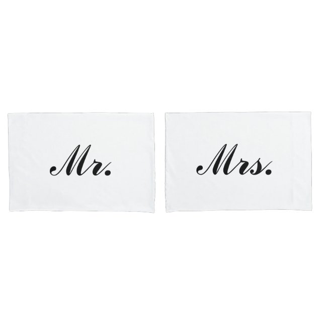 "M. & Mme." Housses d'oreillers (devant-Set)