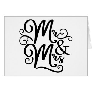 M. & Mme Mariage vient de se marier Monogramme noi
