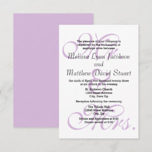M. & Mme Purple - Mariage 3x5 et Invitation de réc