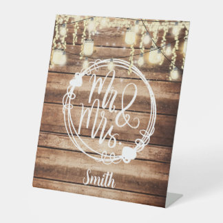 M. & Mme Rustic Mariage - Panneau personnalisé