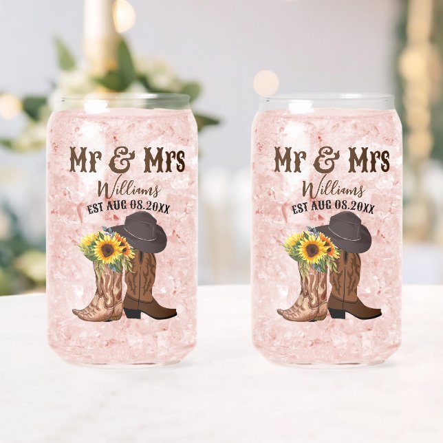 M. Mme Western Mariage Anniversaire Nom de famille (Insitu (Mariage))