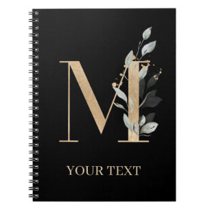 M Monogram Floral Carnet personnalisé