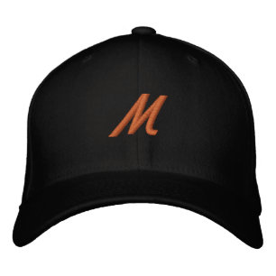 M Monogram, initial Flexfit Wool Men's Women's-Hat Bestickte Baseballkappe