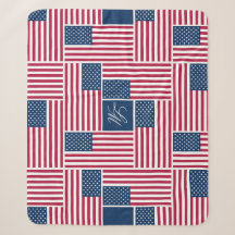 M Monogram Patrioten-Amerikanische Flagge American
