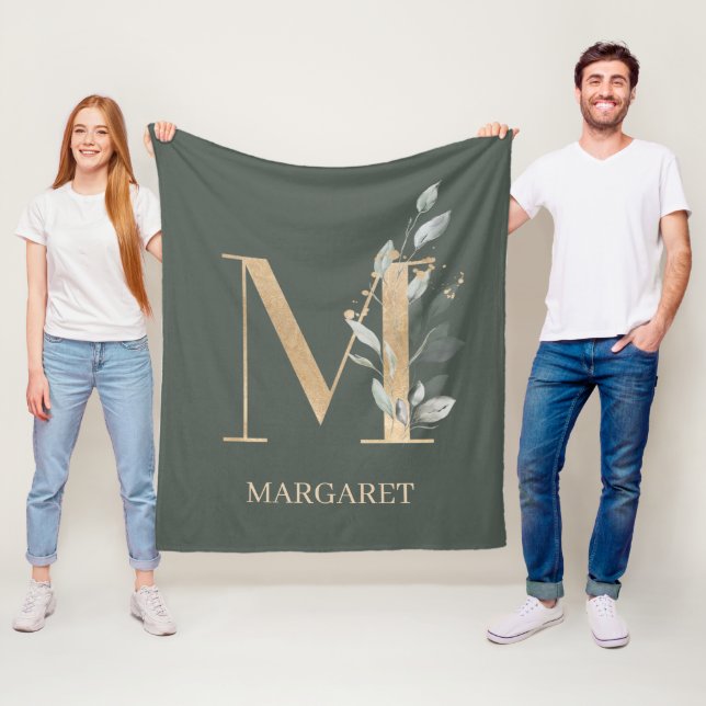 M Monogram Personalisiert Fleece Blankon (Beispiel)