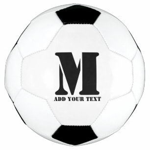 M Monogram Simple Modern Minimalistisch Personalis Fußball