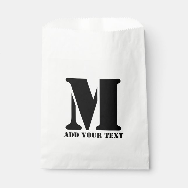M Monogram Simple Modern Minimalistisch Personalis Geschenktütchen (Vorderseite)