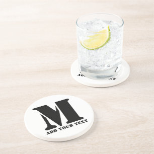 M Monogram Simple Modern Minimalistisch Personalis Getränkeuntersetzer