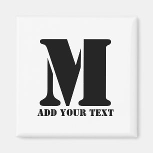 M Monogram Simple Modern Minimalistisch Personalis Magnet