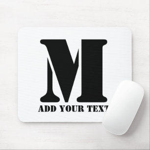 M Monogram Simple Modern Minimalistisch Personalis Mousepad