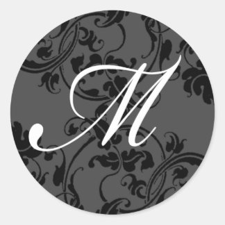 M Monogramme Erstkleber für Hochzeiten Runder Aufkleber